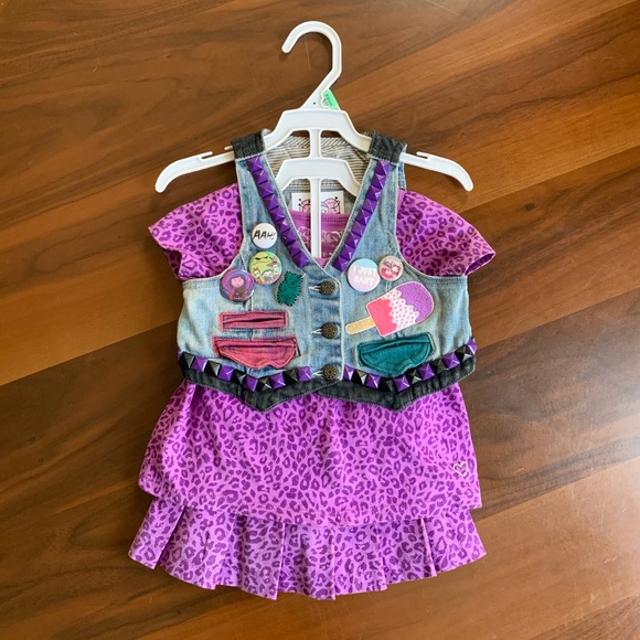 DIY Punk Vest “Ghoul Gang” 12-18 months 🖤💀💖🤘😎 - Picture 7 of 13